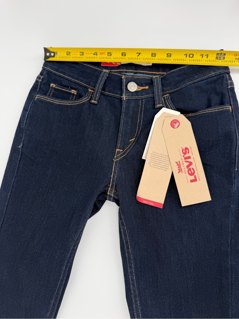 Levi’s 535 Super Skinny Jeans Womens 25x30 Dark Wash Blue Denim Stretch NWT - Picture 12 of 16